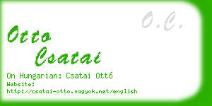 otto csatai business card